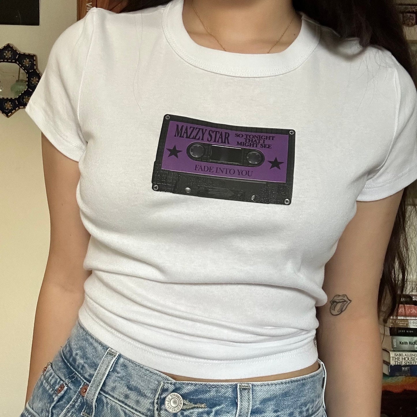 Mazzy Star Cassette 90s Baby Tee
