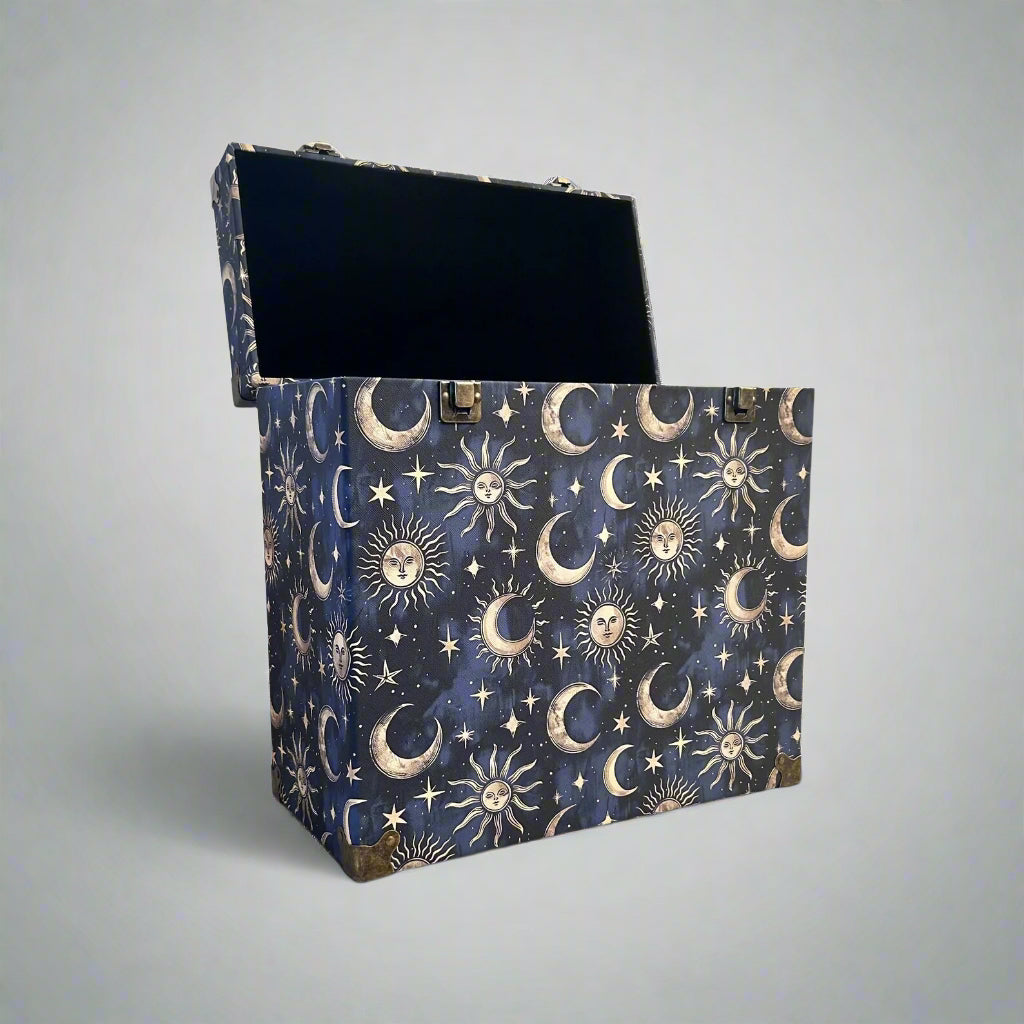 Celestial Sun and Moon Vinyl Record Box