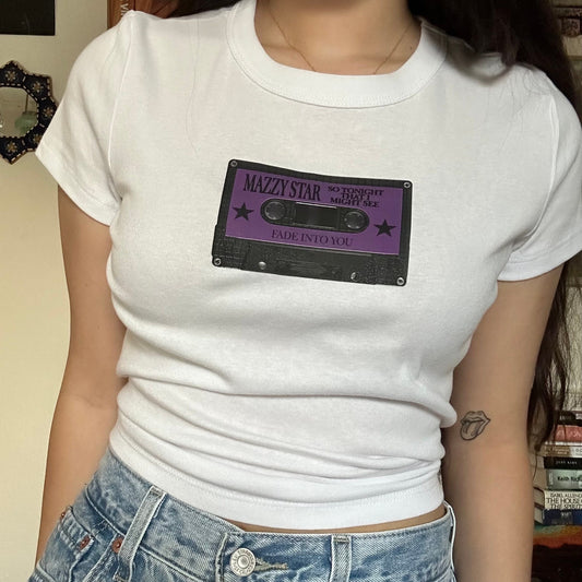 Mazzy Star Cassette 90s Baby Tee