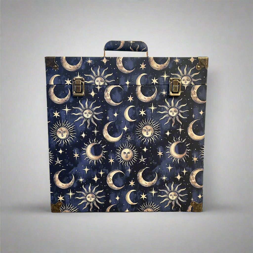 Celestial Sun and Moon Vinyl Record Box